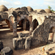 A view of the Old Mosque on the island of Kilwa Kisiwani, Tanzania